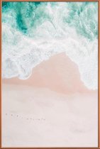 JUNIQE - Poster met kunststof lijst Ocean Mint -20x30 /Roze & Turkoois