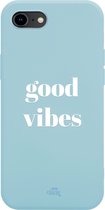 iPhone 7/8/SE (2020) - Good Vibes Blue - iPhone Short Quotes Case
