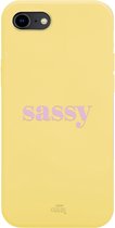 xoxo Wildhearts case voor iPhone 7/8 SE - Sassy Yellow - xoxo Wildhearts Short Quotes Case