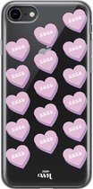 xoxo Wildhearts case voor iPhone 7/8 SE - XOXO Candy - xoxo Wildhearts Transparant Case