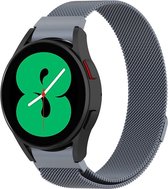 Smartwatch bandje - Geschikt voor Samsung Galaxy Watch 4 Classic - Horlogebandje - RVS metaal - Fungus - Milanese - Grijs