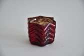 Theelichthouder - Sfeerlichten - Ster klein - 6x6x5cm - Rood