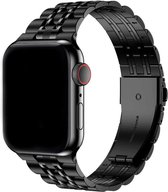 Q-DESYN® Apple Watch bandje - RVS - Slim - 38 mm - 40 mm - 41 mm - Zwart