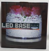 Led Base - Rond - 20 cm doorsnede - 25 Ledlampjes Wit - Werkt op batterijen - Kan ook aan de wand - Mooi Licht Effect - Decoratief - Cadeau Tip!!