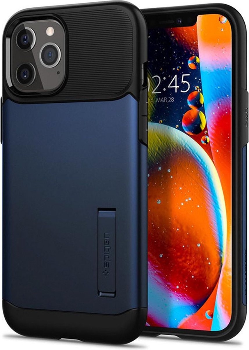Spigen Slim Armor Apple iPhone 12 Pro Max Hoesje Blauw