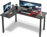 Gamebureau | Hoekbureau | Computertafel | 155x110 cm | Zwart | Metaal/Hout