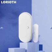 LORIOTH® Deur/Raam Sensor - Slim - Infrarood - Inductie - App - Mobiele Afstandsbediening - Wit