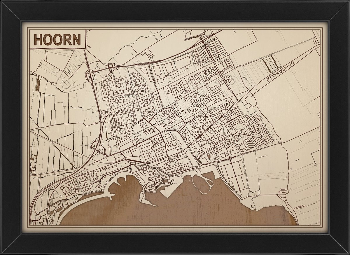Decoratief Beeld - Houten Van Hoorn - Hout - Bekroned - Bruin - 21 X 30 Cm