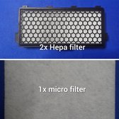Miele  2x Hepa filter en 1x micro filter voor S4000 t/m S6999 SF - AH50