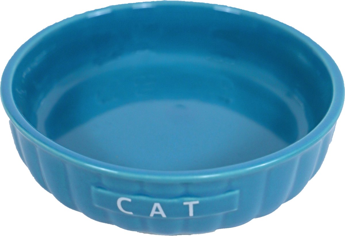 Bol.com Boon Kat - Drinkschotel - Steen - Ribbel - Blauw - B = 14CM - H= 4.2CM - 1ST aanbieding