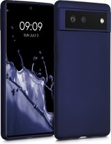 kwmobile telefoonhoesje voor Google Pixel 6 - Hoesje voor smartphone - Back cover in metallic blauw