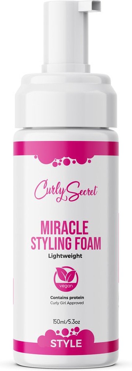 Miracle Styling Foam - Curly Secret - Proteïne - CG methode - Krullen - Vegan