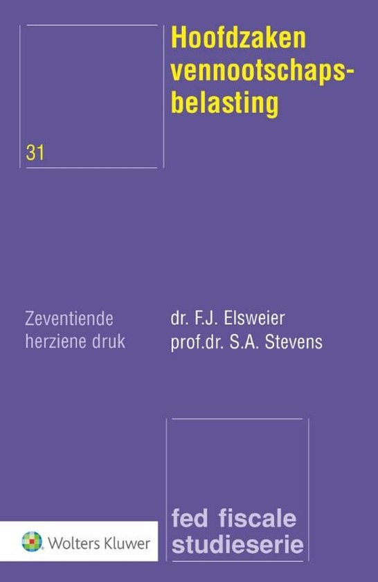 Hoofdzaken vennootschapsbelasting - cover