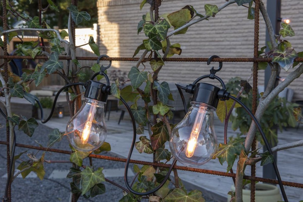 Konstsmide Decoratie lichtsnoer - 10 peer lampjes/bollampjes - warm wit/extra warm wit - 4,5 meter - tuinverlichting - kerstverlichting – foto 8