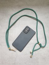 Wondersathome® Universeel telefoonkoord Groen - telefoon koord voor telefoon hoesje - verstelbare afneembare schouderhals crossbody - universeel voor elke mobiele telefoon - telefoon ketting