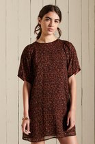 Superdry Jurk Shirt Metallic Dress W8010920a Leopard Print Dames Maat - S