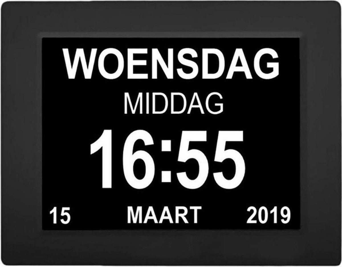 Digitale Dementieklok met Afstandsbediening - Ochtend/Middag/Avond
