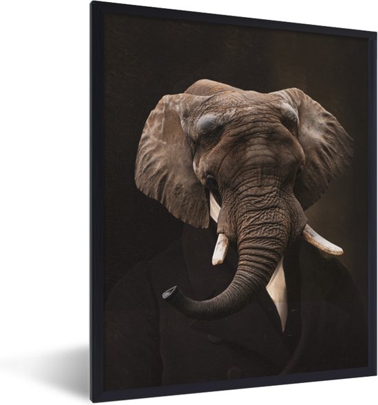 Fotolijst incl. Poster - Schilderij - Olifant - Oude meesters - 30x40 cm - Posterlijst