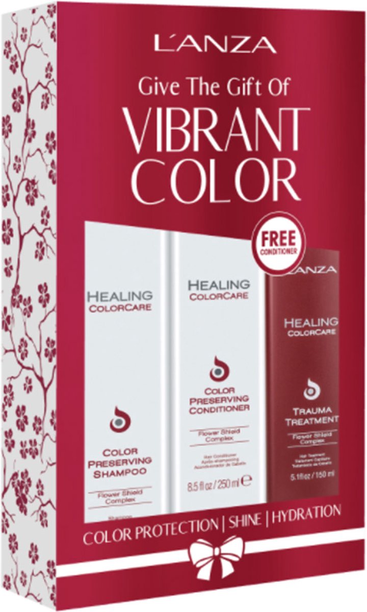 L'anza Healing Color Care - Trio Set (Shampoo 300ml, Conditioner 250ml & Trauma Treatment 150ml)
