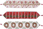Kerst Tafelloper - Kerst Tafel Loper Deer en Jingle Bells - Kerst Tafel Accessories
