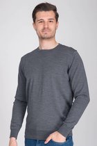 Suitable Pullover Merino O-neck Grijs