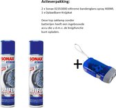 SONAX eXtreme Bandenglans Spray 400ml 2 stuks + Knijpkat/Zaklamp