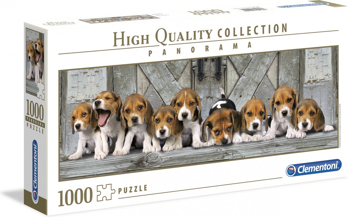 Clementoni Panorama Puzzel Beagles - 1000 stukjes