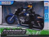 Non-branded Motorfiets Moto Junior 18 Cm Zwart/zilver/blauw