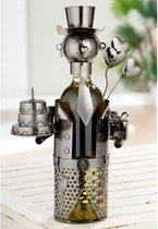 Luxe en Moderne Jarige verjaardag wijnfleshouder geschenk – 19x14 cm| Wijnfles- bierfles- sterke drank houder| Wijnfles Houder - fleshouder