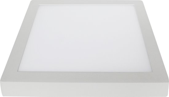 Plafonnier LED dimmable carré CCT 24W noir-blanc