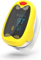 Vitafa Saturatiemeter kind - Zuurstofmeter Vinger - Hartslagmeter - Saturatiemeters - Oximeter Best Getest - Geel