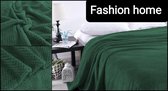PLAID -MEGA GROOT  - deken -Donker Groen-, mega groot en heerlijk warm. 200x220 cm. Afgewerkt met een mooi structuur. Super lekker voor in de winter, ook te gebruiken als bedsprei. Dekbedstun