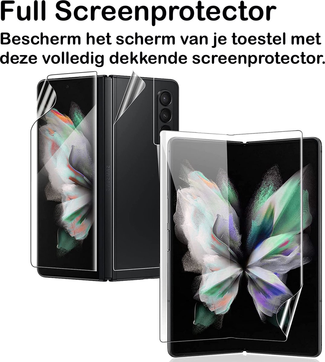Full Screenprotector geschikt voor Samsung Galaxy Z Fold 3 Screen Protector bol