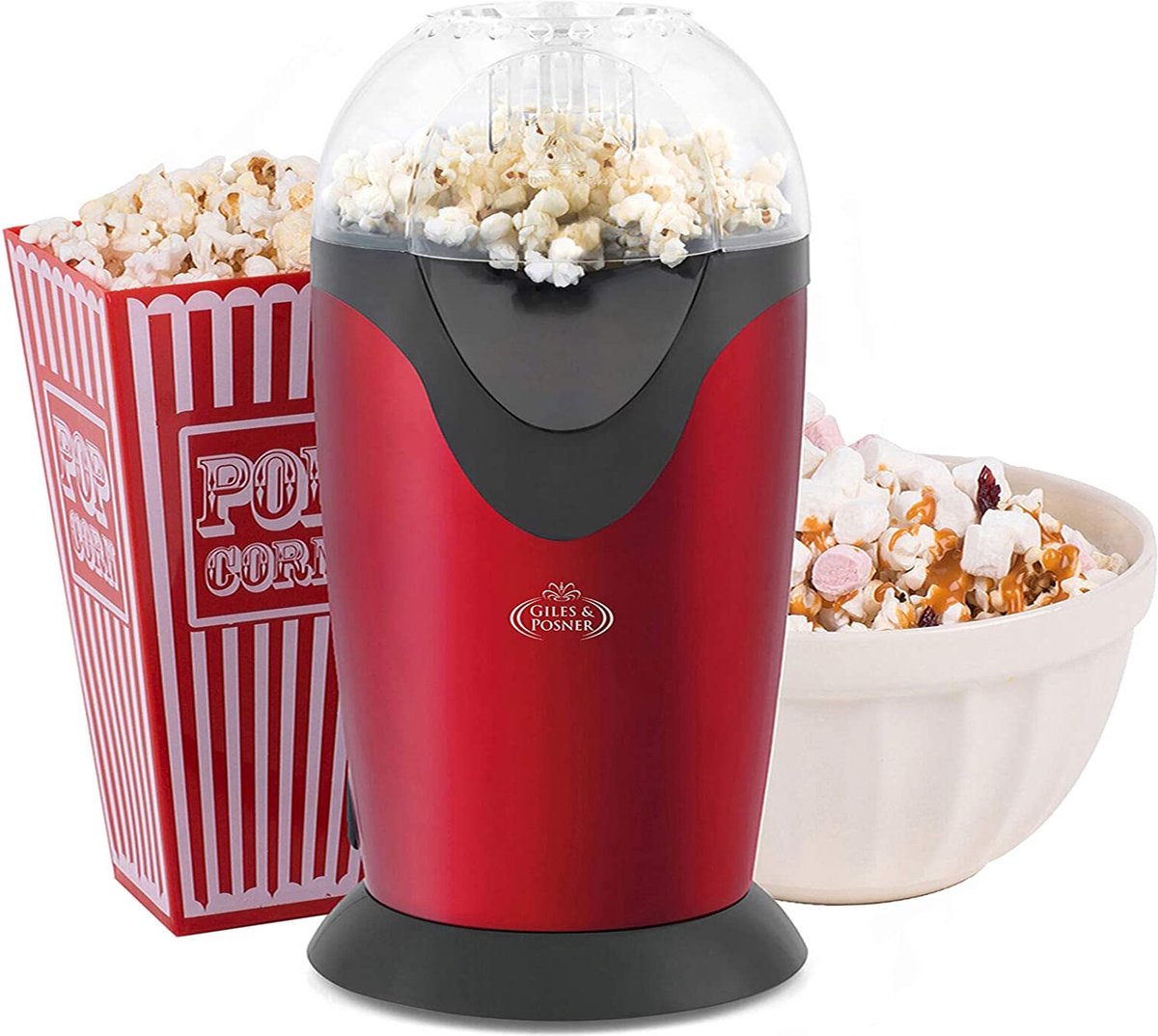 Giles & Posner popcorn machine Popcornmaker 1200W Rood