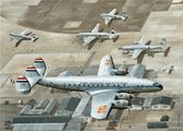 Thijs Postma - TP Aviation Art - Poster - Lockheed L-049 Constellation Schiphol - 50x70cm