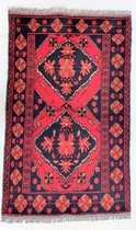 Tafelkleed -  - Afghaanse tapijt - vloerkleed - 077 x 125 cm - handgeknoopt - 100% wol – handgesponnen wol - plantaardige verfstoffen