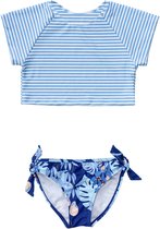 Snapper Rock - UV Rash set voor meisjes - Crop - Korte mouw - Mango Tango - maat 116-122cm