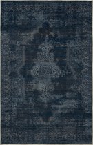 Vintage vloerkleed Kelim "Nyla" - vloerkleed Blauw - 200 x 290 cm