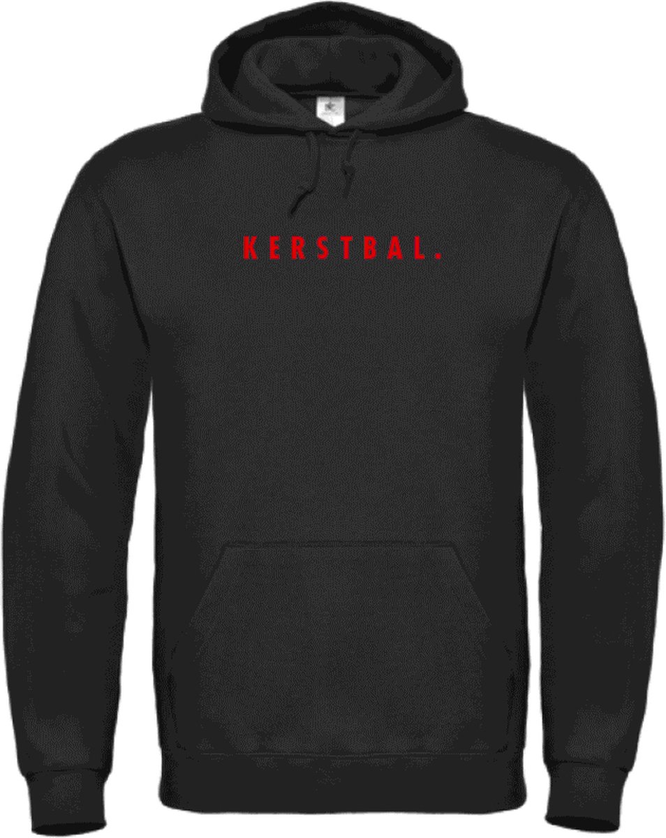 Foute kersttrui hoodie zwart XL - Kerstbal - rood - soBAD. | Kersttrui soBAD. | kerstsweaters volwassenen | kerst hoodie volwassenen | Kerst outfit | Foute kerst truien