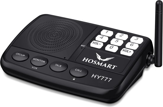 Hosmart Nieuwe verbeterde volledige duplex draadloze intercom, 2025 real-time bidirectionele intercom voor thuis en bedrijf met een ultra lang bereik van 500 meter