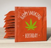 Condoom - happy smoking birthday - 2 stuks - apart verpakt