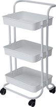 Keuken Trolley - Rolling - Utility Cart Opbergrek - Badkamer Organizer - Rollende Houder - Keuken Eilanden Trolleys - Meubelen - Wit