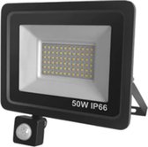 Dakta® Buitenverlichting met Sensor | LED Buiten Muur | Wandlamp met Bewegingsmelder | IP66 Waterdicht | Verstelbaar | Koel Wit 5500-7000 K | 50W | Zwart