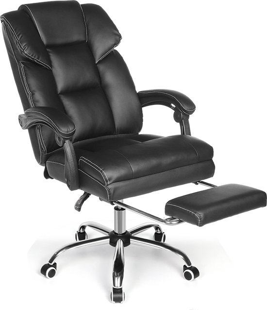 LIYURUI Bürostuhl Ergonomischer 150KG Belastbarkeit Chefsessel Stoff Flip-up Armlehnen, mit Wippfunktion und platzsparenden Armlehnen, blau