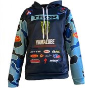 YAMAHA Hoodie Thor Monster Energy Blue Trui met Muts Vest YZ YZF Maat XL