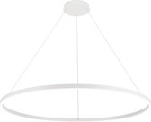 Luminaire suspendu design rond LED noir ou blanc 125W 1200mm Ø lumière haut et bas