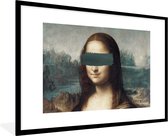 Fotolijst incl. Poster - Mona Lisa - Leonardo da Vinci - Verf - 90x60 cm - Posterlijst