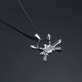 Zoro Ketting - One Piece Ketting - One Piece - Roronoa Zoro - Luffy - Sanji - One Piece Manga - One Piece Anime - Zilver