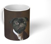 Mok - Mopshond - Kunst - Dierenkop - 350 ML - Beker