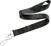 DW4Trading Cordon Bande noire - Porte-clés - Keycord - Longueur 49 cm